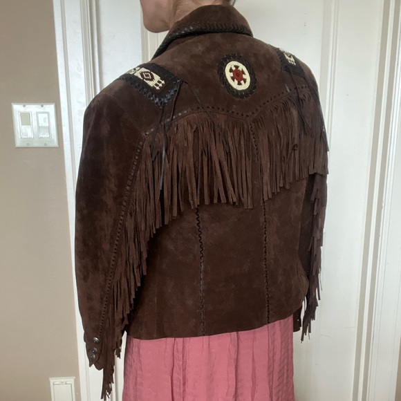 Scully Brown Leather Fringe Jacket - Picture 3 of 8